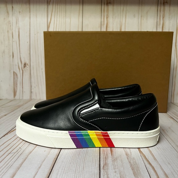 Burberry Thompson Leather Slip-On Sneaker Black 39 / 9 - Picture 3 of 8